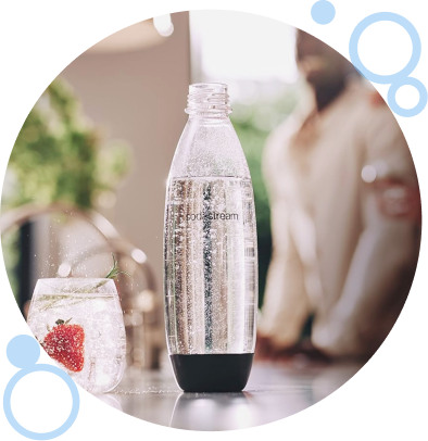 ソーダストリームのボトルと炭酸水
