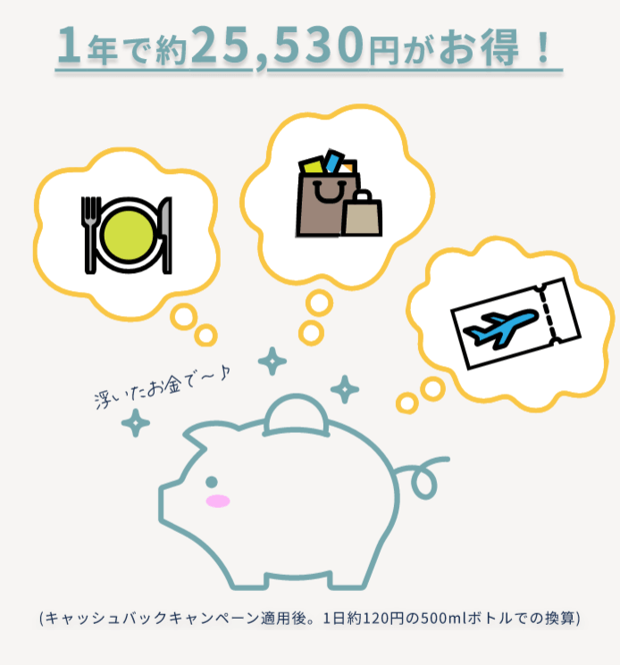 約1年で25,530円がお得！