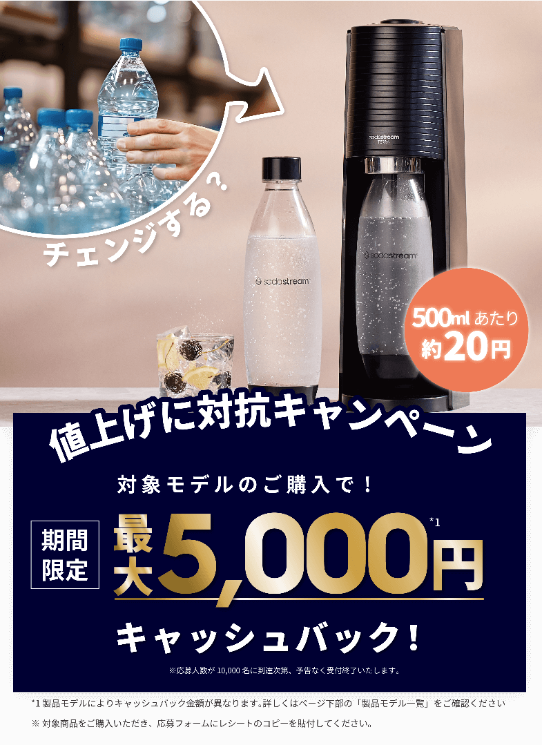 ソーダストリーム SodaStream｜ソーダストリーム 値上げに対抗