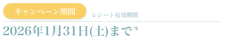 キャンペーン期間：レシート有効期間 2024年4月1日~7月31日まで