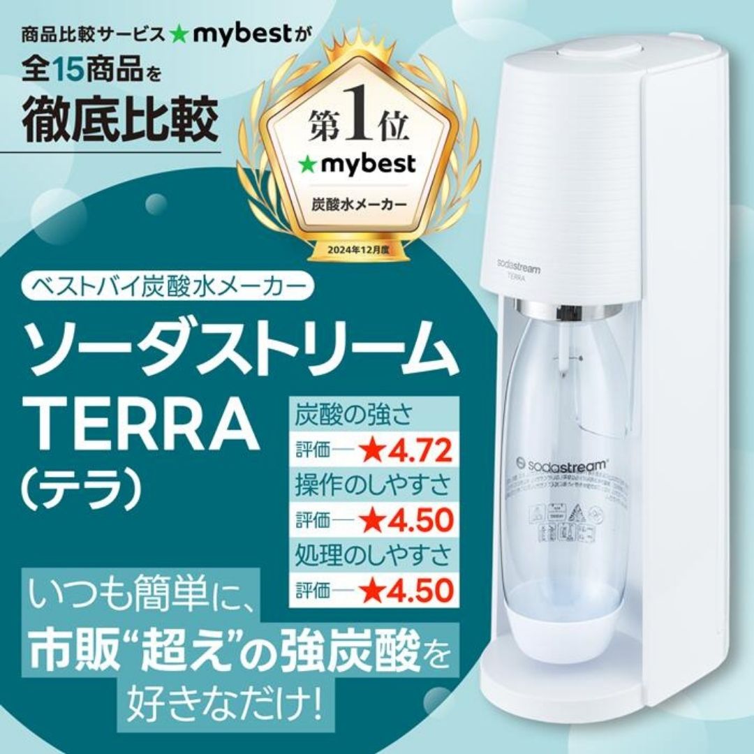 SodaStream ソーダストリーム TERRA テラ SSM1100 白 Amazon | ソーダストリーム テラ ホワイト SSM1100 | 水筒
