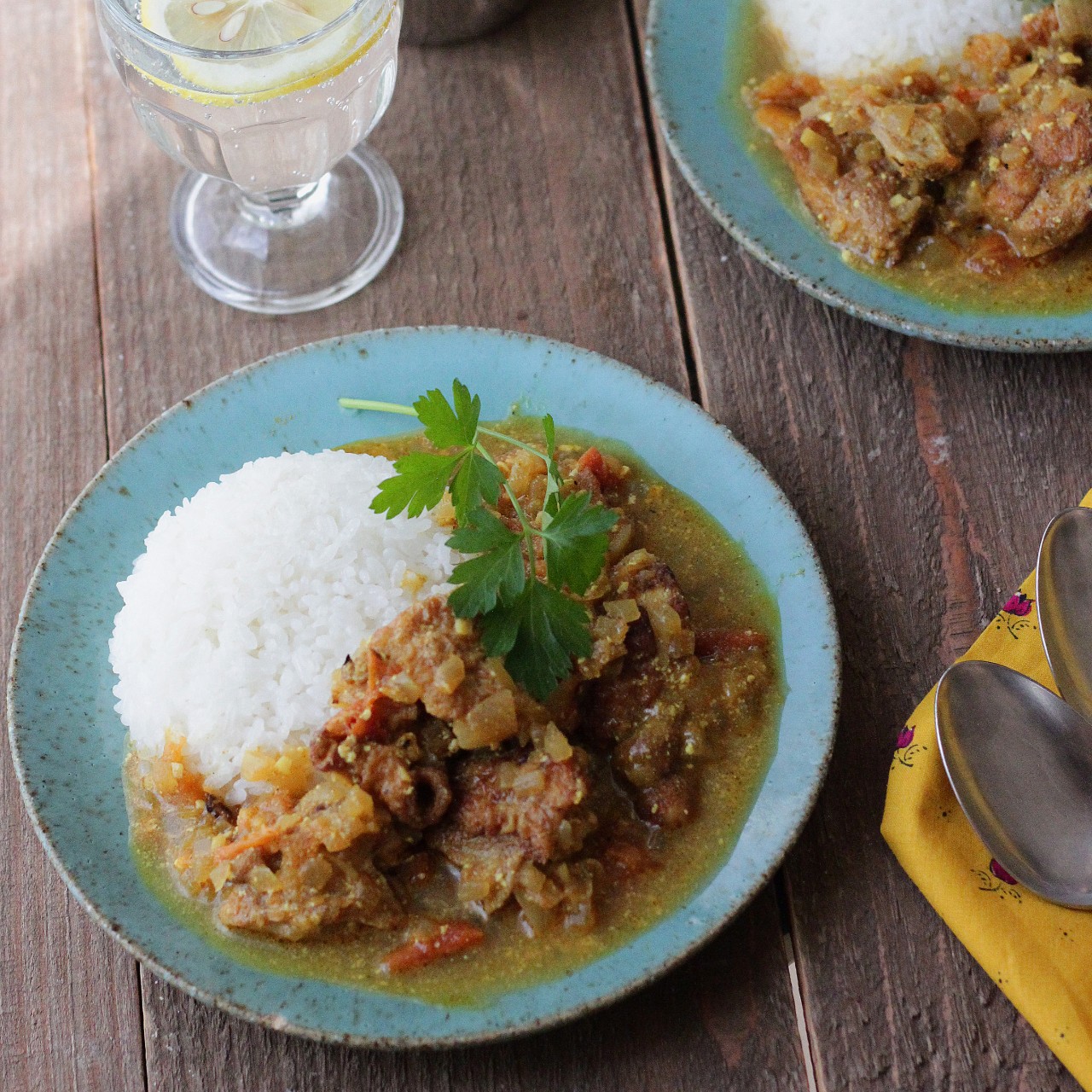 ソーダ煮込みのチキンカレー